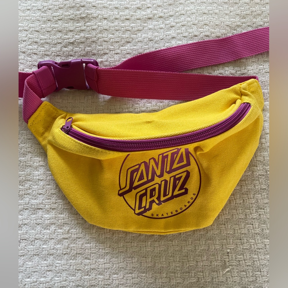 Santa Cruz Skateboards Yellow and Purple Belt Bag